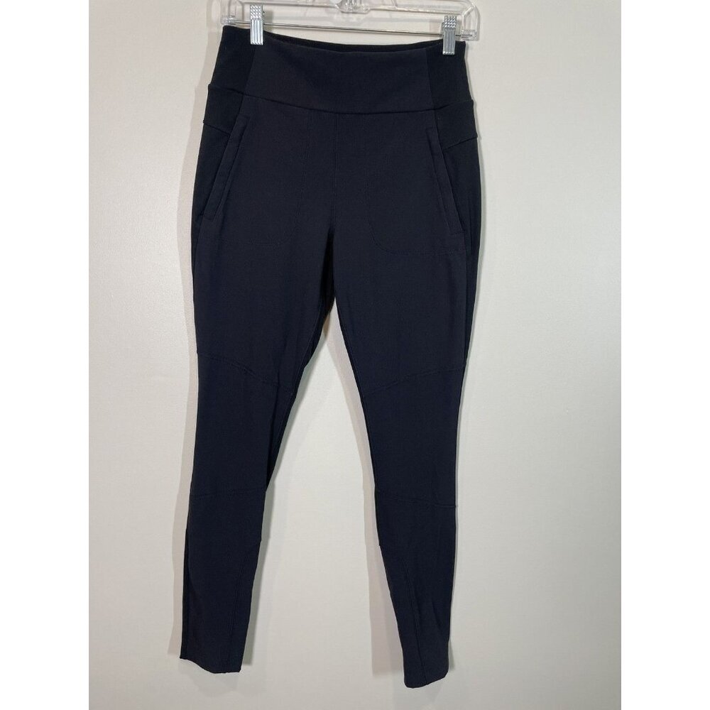 Athleta Women's Black Highline Hybrid Ankle Tight Size 6 Pockets‎ Athleisure